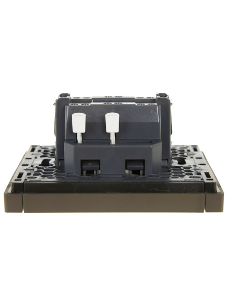 Фортепиано серый переключатель перекрестный 1кл скрытая 10А IP20 